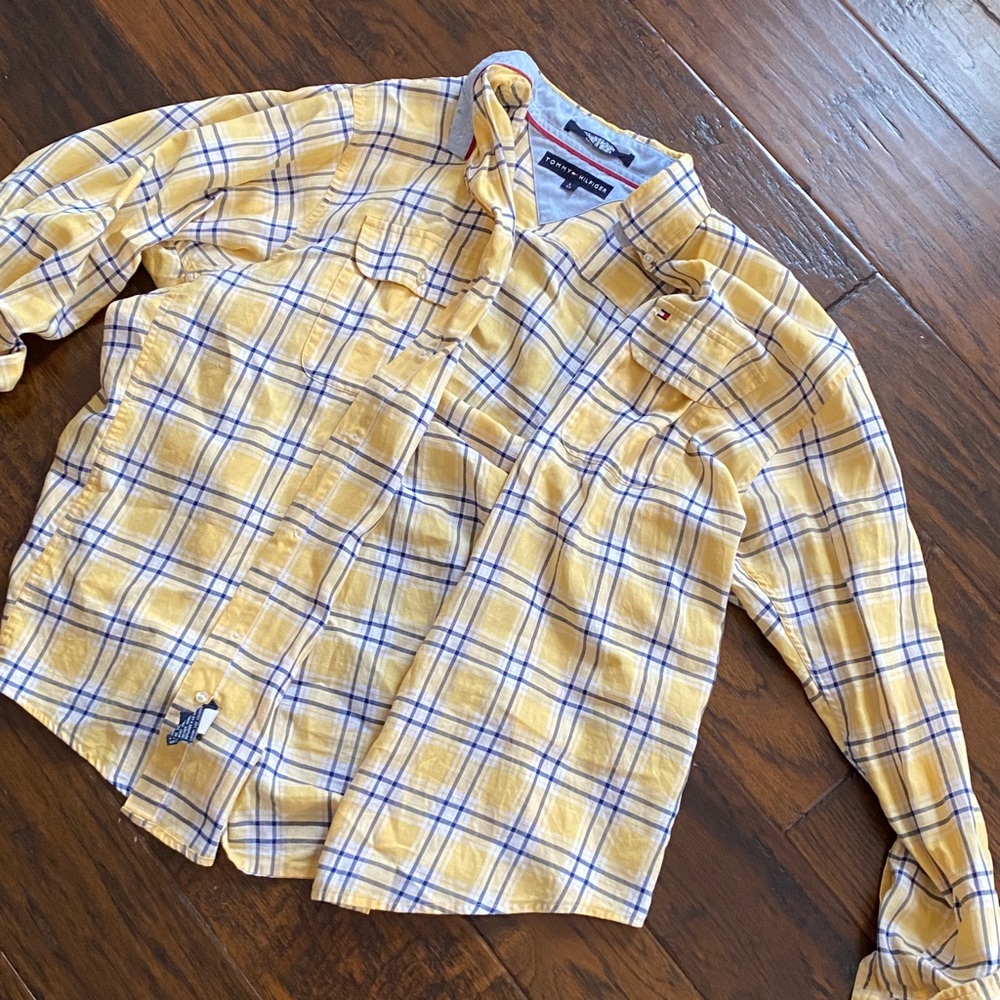 TOMMY HILFIGER (plaid yellow flannel)